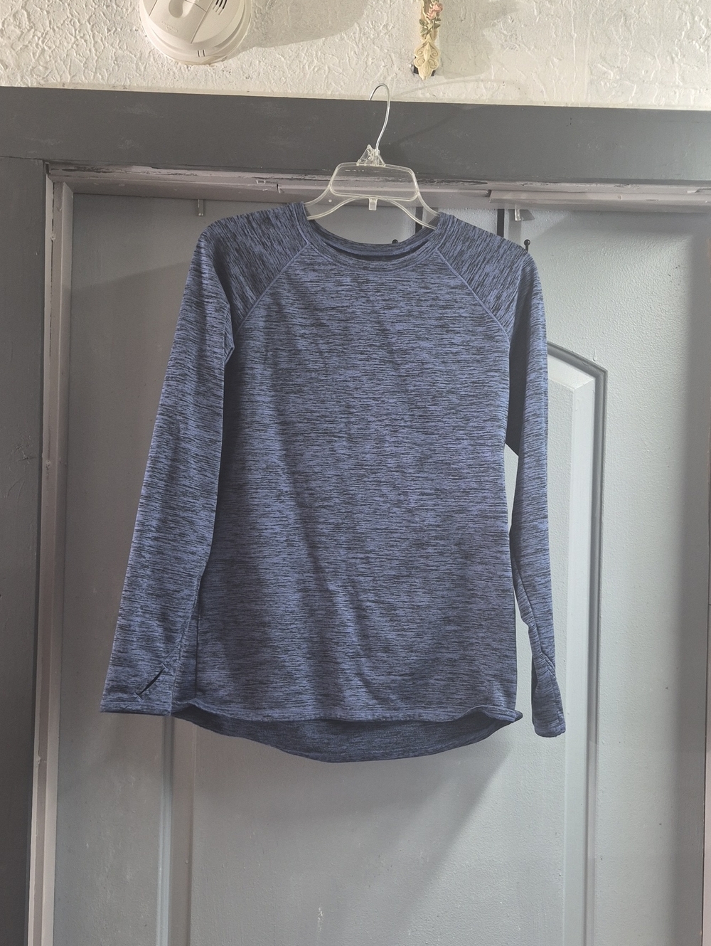 Women's Navy Space-Dye Long Sleeve Performance Sweater